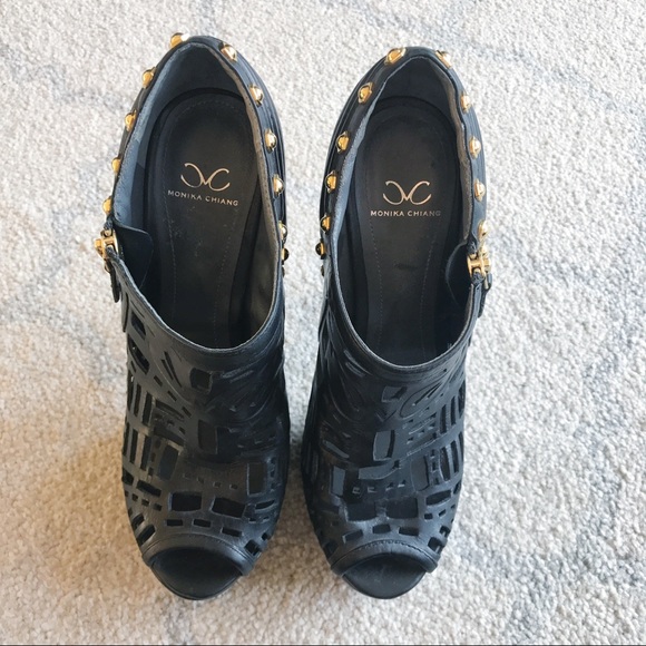 Monica Chaing Platform Studded Heels - Picture 4 of 5